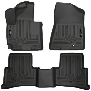 Hyundai Tucson Floor Liners - Front + Rear - Husky Liners - WeatherBeater - Black - 2016